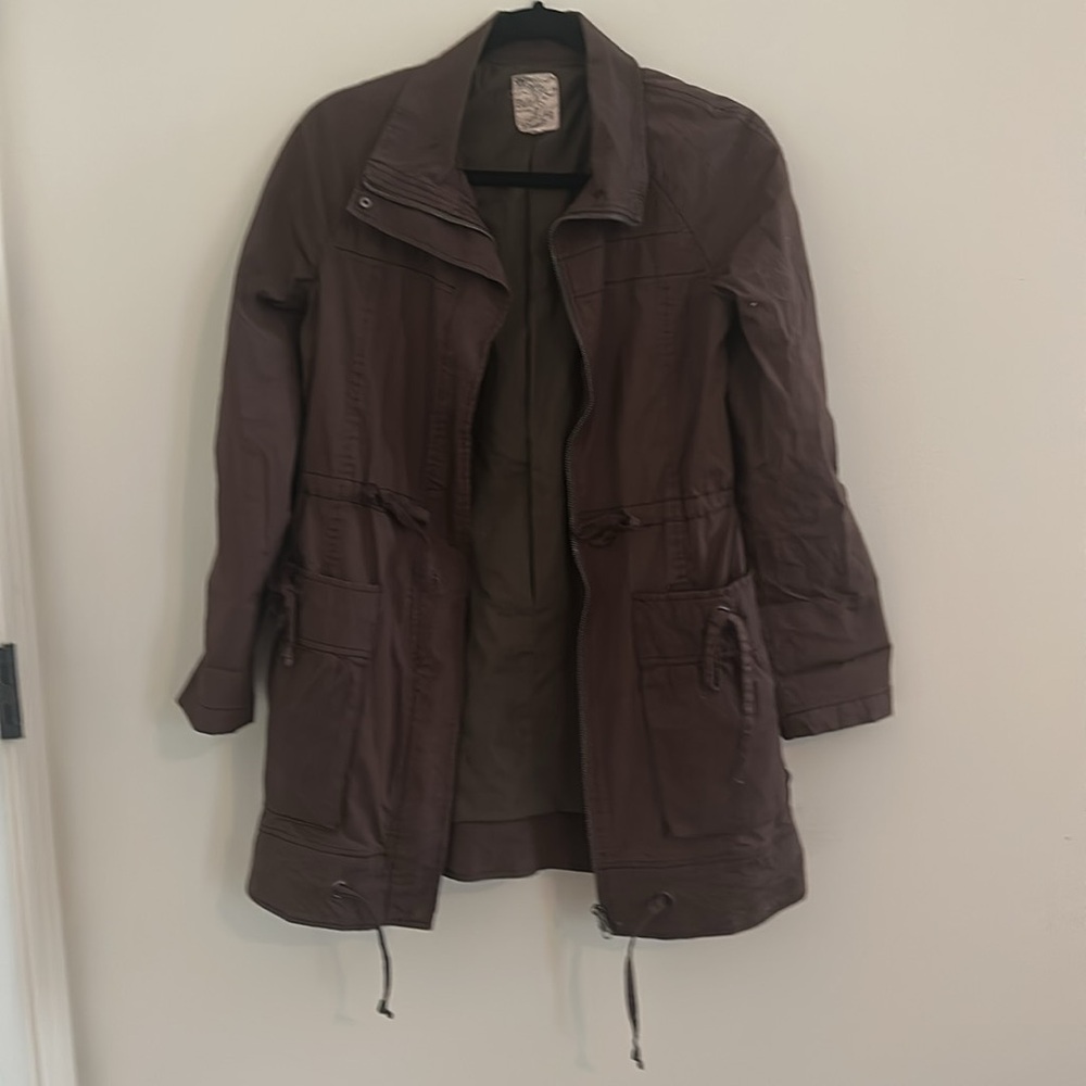 Tulle Dark Brown Utility Jacket Women’s size xs